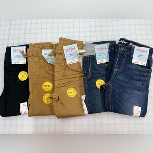 Cat & Jack Kids' Pants Collection in Black, Tan, and Blue